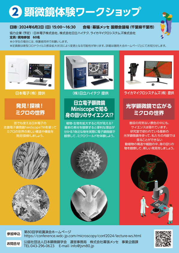 市民公開講座＆顕微鏡体験ワークショップ ポスター裏