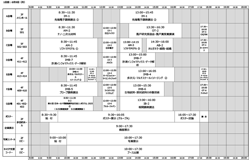 タイムテーブル2日目